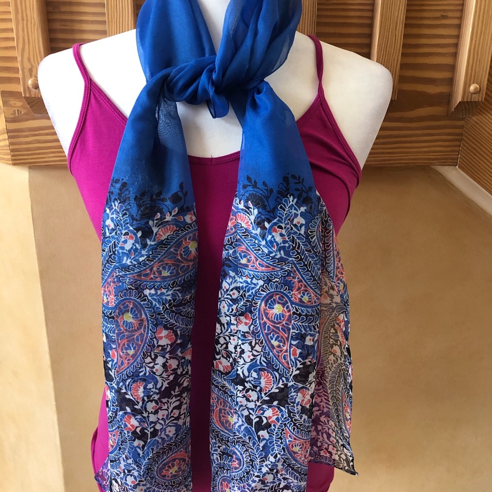 Sheer Paisley Scarf